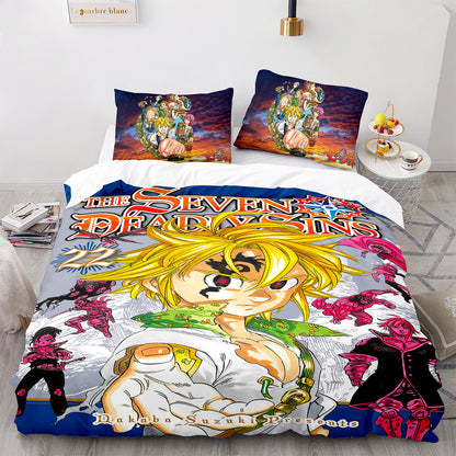 Cutom Duvet Cover Set Pattern Chic Comforter Cover King Size for Teens Adults Bedding Set with Pillowcases  QZZ3008