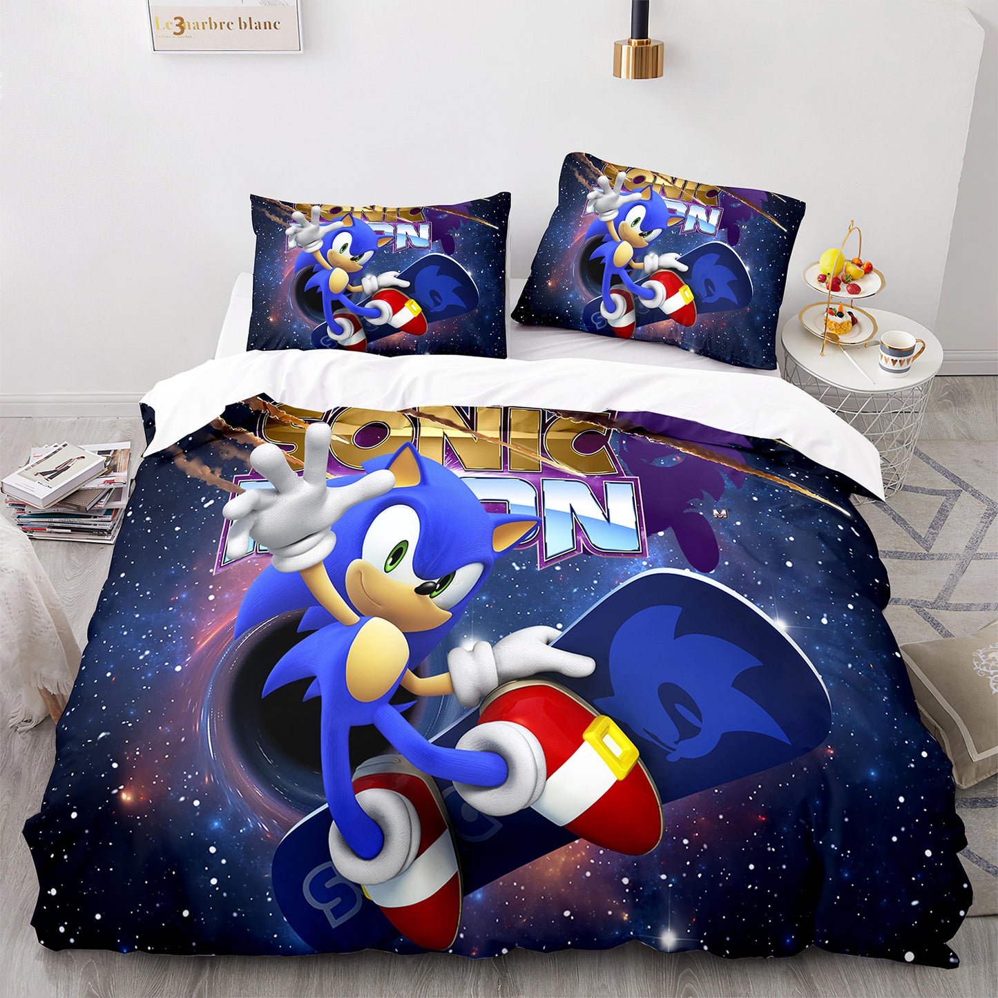 Cutom Duvet Cover Set Pattern Chic Comforter Cover King Size for Teens Adults Bedding Set with Pillowcases  SNK3008