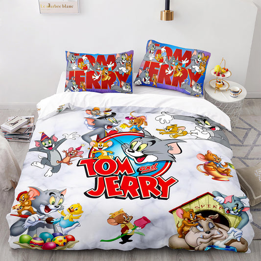 Cutom Duvet Cover Set Pattern Chic Comforter Cover King Size for Teens Adults Bedding Set with Pillowcases  MHLS3009