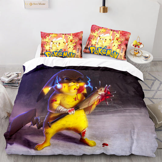 Cutom Duvet Cover Set Pattern Chic Comforter Cover King Size for Teens Adults Bedding Set with Pillowcases  PKQ3009