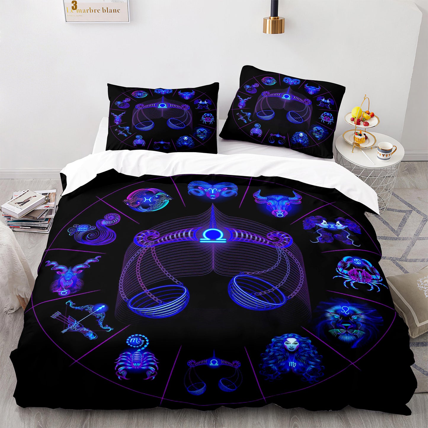 Cutom Duvet Cover Set Pattern Chic Comforter Cover King Size for Teens Adults Bedding Set with Pillowcases  SEXZ3009