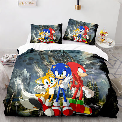 Cutom Duvet Cover Set Pattern Chic Comforter Cover King Size for Teens Adults Bedding Set with Pillowcases  SNK3009