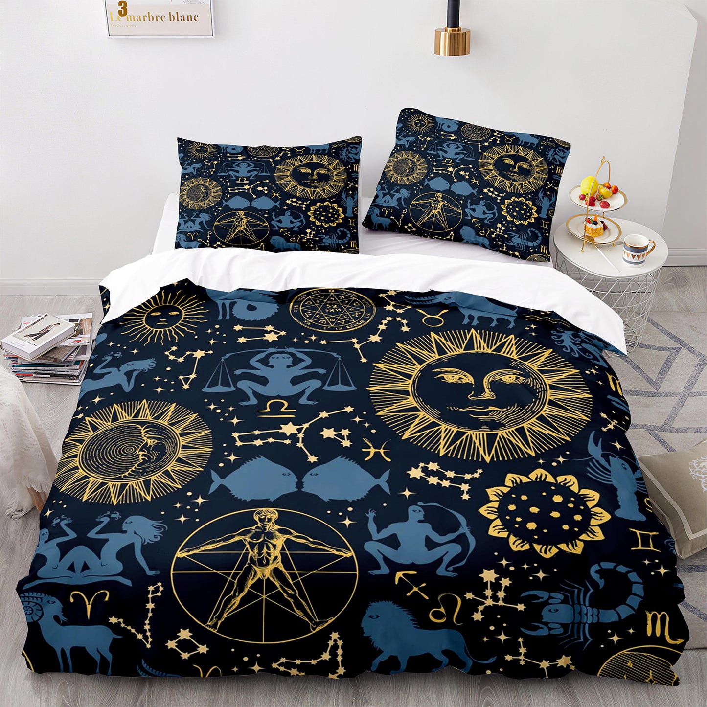Cutom Duvet Cover Set Pattern Chic Comforter Cover King Size for Teens Adults Bedding Set with Pillowcases  SEXZ3010