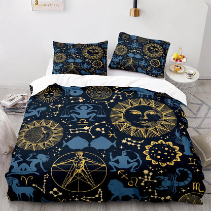 Cutom Duvet Cover Set Pattern Chic Comforter Cover King Size for Teens Adults Bedding Set with Pillowcases  SEXZ3010