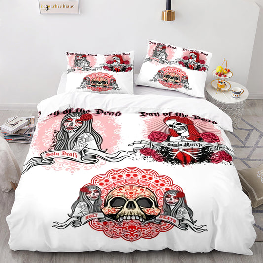Cutom Duvet Cover Set Pattern Chic Comforter Cover King Size for Teens Adults Bedding Set with Pillowcases  KL3010