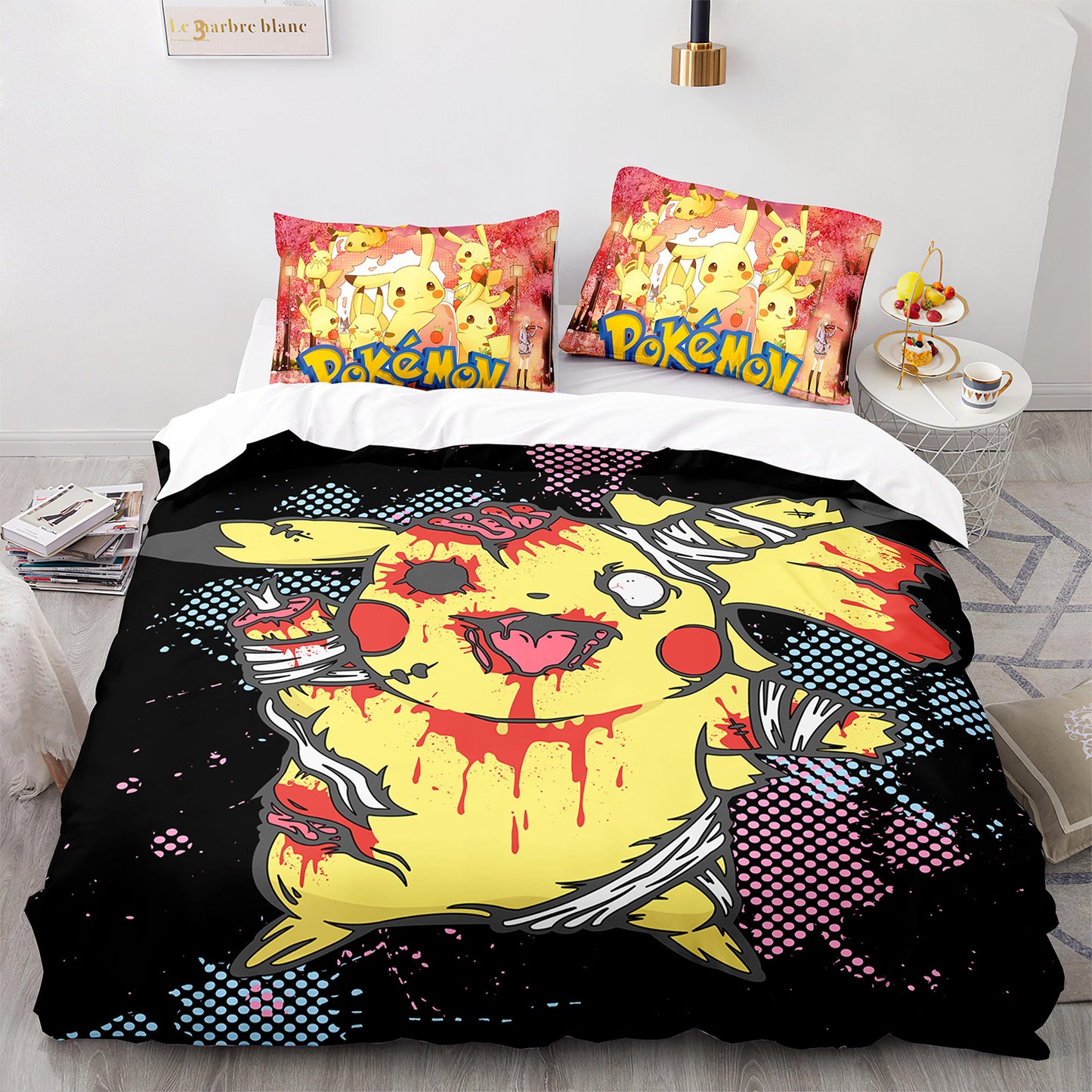 Cutom Duvet Cover Set Pattern Chic Comforter Cover King Size for Teens Adults Bedding Set with Pillowcases  PKQ3011