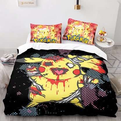 Cutom Duvet Cover Set Pattern Chic Comforter Cover King Size for Teens Adults Bedding Set with Pillowcases  PKQ3011