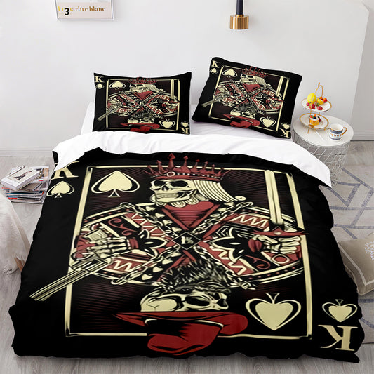 Cutom Duvet Cover Set Pattern Chic Comforter Cover King Size for Teens Adults Bedding Set with Pillowcases  KL3011