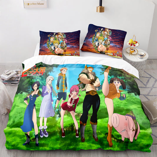 Cutom Duvet Cover Set Pattern Chic Comforter Cover King Size for Teens Adults Bedding Set with Pillowcases  QZZ3011