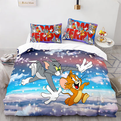 Cutom Duvet Cover Set Pattern Chic Comforter Cover King Size for Teens Adults Bedding Set with Pillowcases  MHLS3011