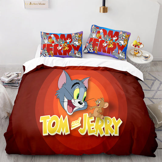 Cutom Duvet Cover Set Pattern Chic Comforter Cover King Size for Teens Adults Bedding Set with Pillowcases  MHLS3012