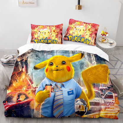 Cutom Duvet Cover Set Pattern Chic Comforter Cover King Size for Teens Adults Bedding Set with Pillowcases  PKQ3012