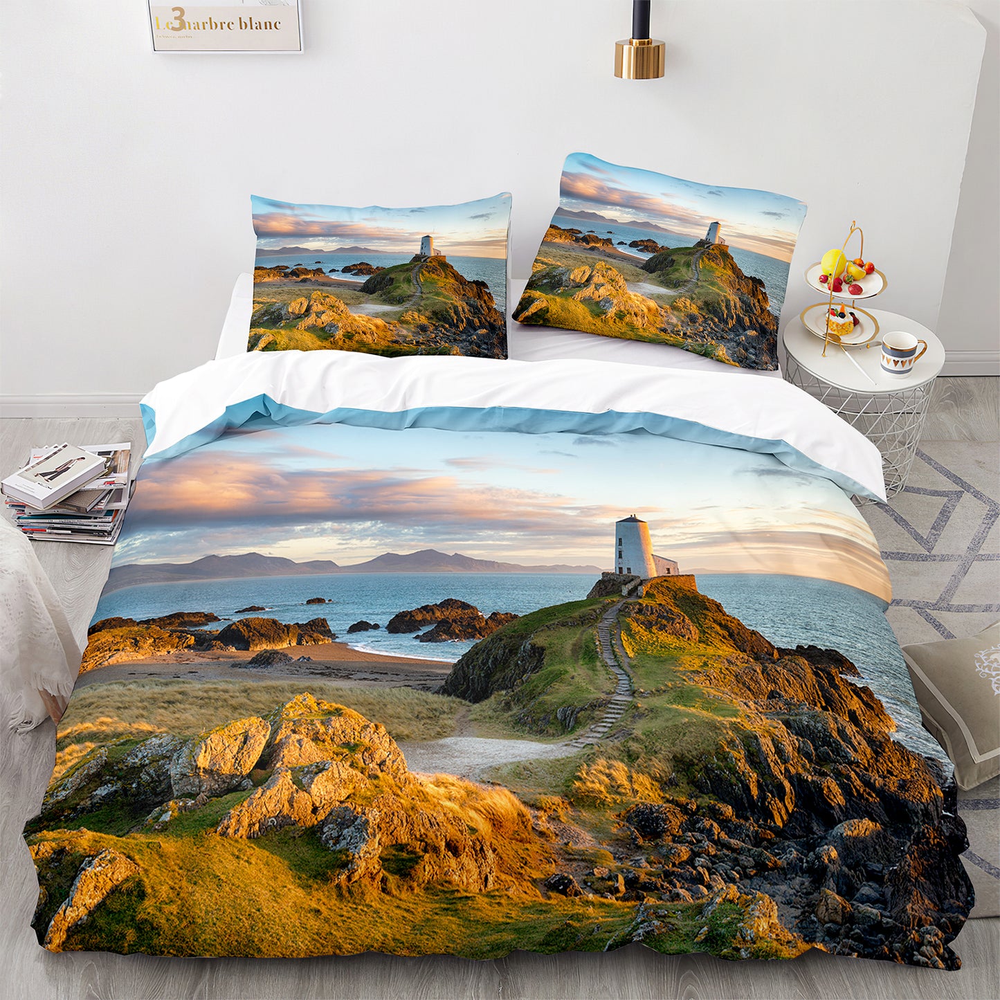 Cutom Duvet Cover Set Pattern Chic Comforter Cover King Size for Teens Adults Bedding Set with Pillowcases  HJ3012