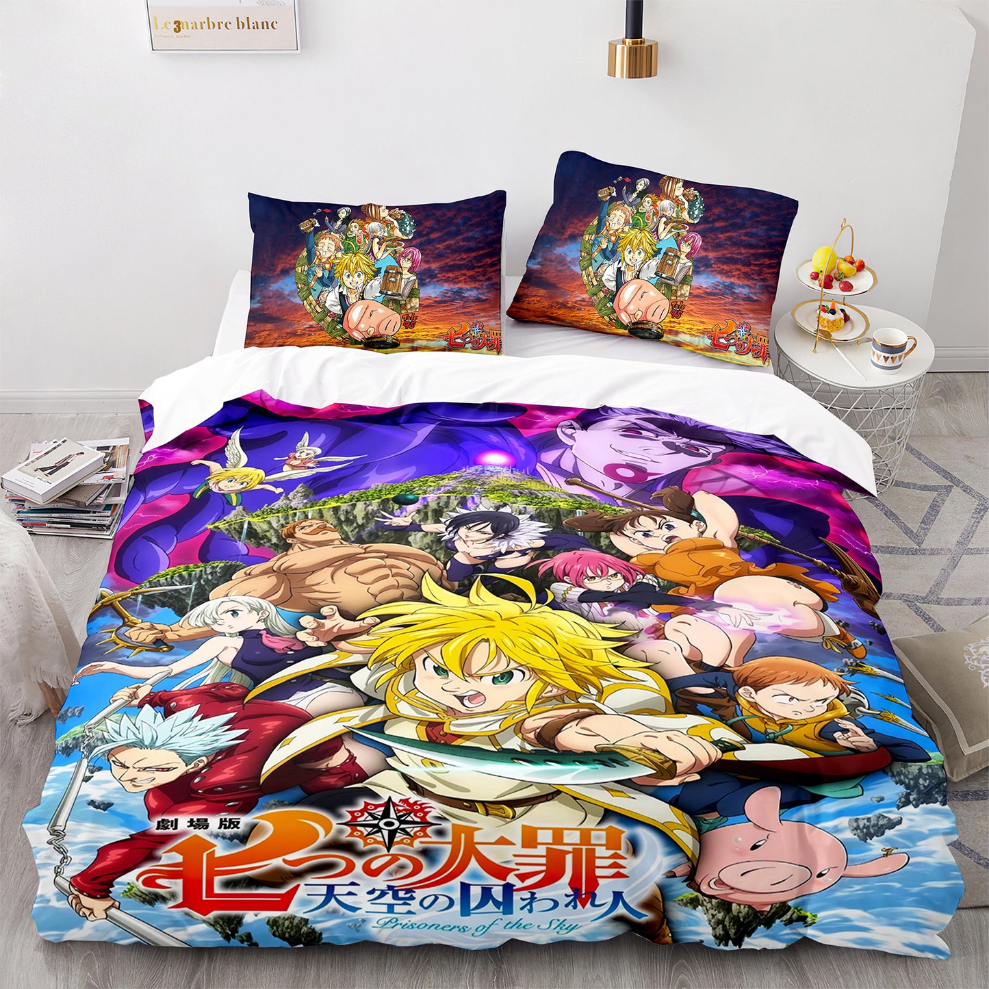 Cutom Duvet Cover Set Pattern Chic Comforter Cover King Size for Teens Adults Bedding Set with Pillowcases  QZZ3012