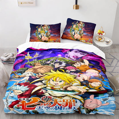 Cutom Duvet Cover Set Pattern Chic Comforter Cover King Size for Teens Adults Bedding Set with Pillowcases  QZZ3012