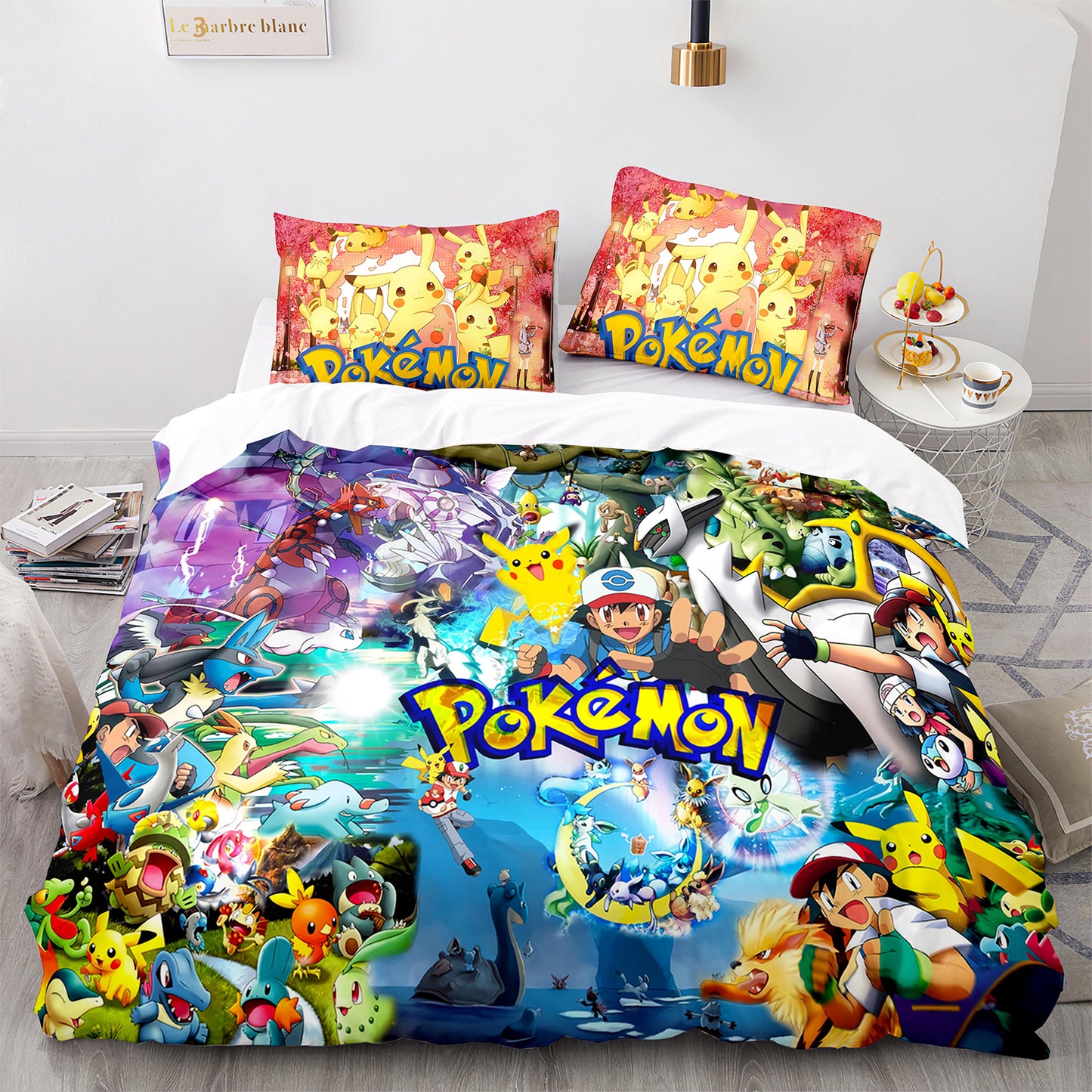 Cutom Duvet Cover Set Pattern Chic Comforter Cover King Size for Teens Adults Bedding Set with Pillowcases  PKQ3013