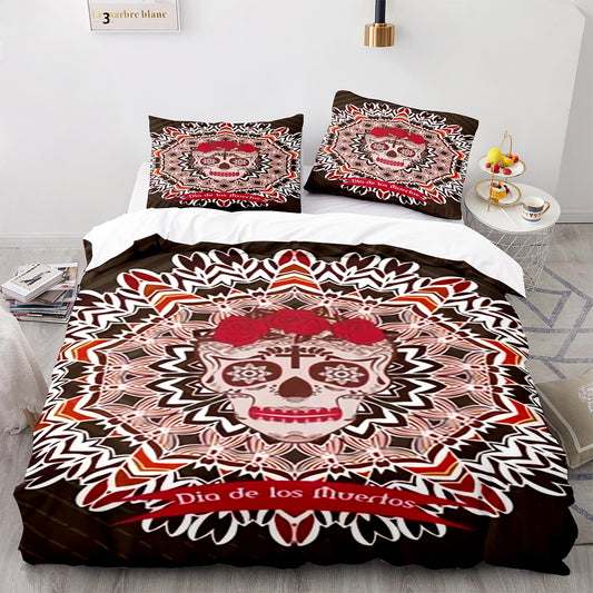Cutom Duvet Cover Set Pattern Chic Comforter Cover King Size for Teens Adults Bedding Set with Pillowcases  KL3013