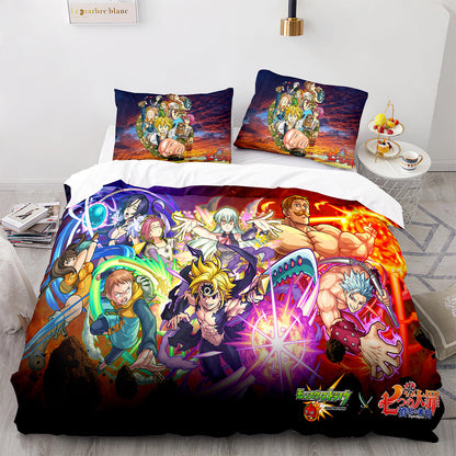 Cutom Duvet Cover Set Pattern Chic Comforter Cover King Size for Teens Adults Bedding Set with Pillowcases  QZZ3013