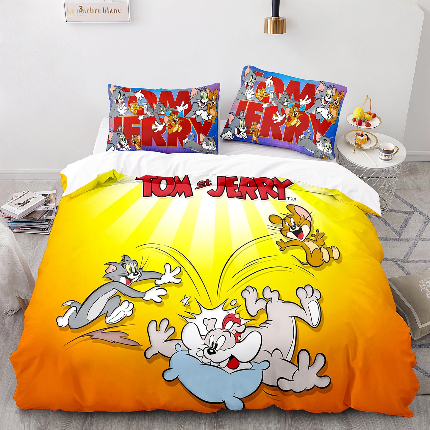 Cutom Duvet Cover Set Pattern Chic Comforter Cover King Size for Teens Adults Bedding Set with Pillowcases  MHLS3013