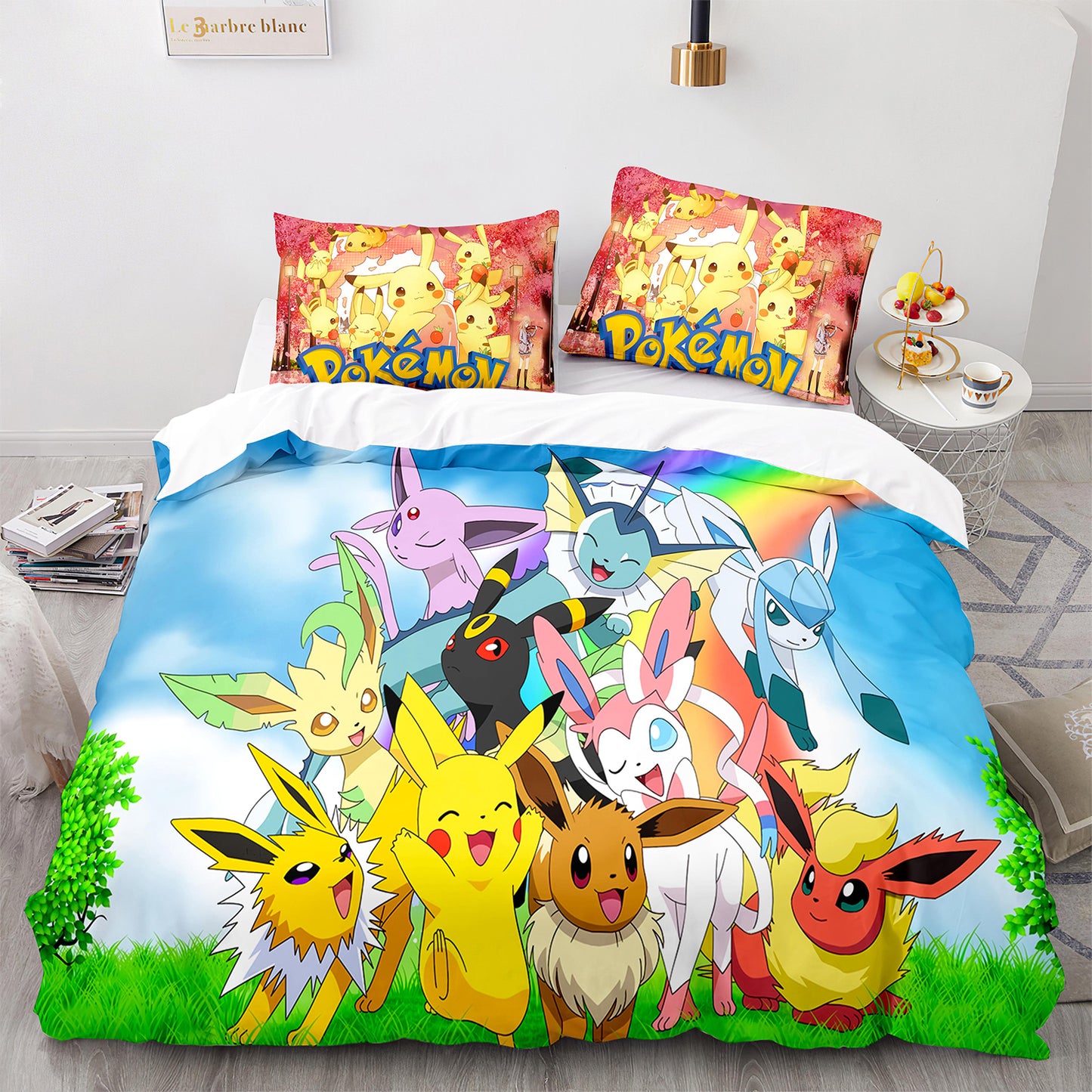 Cutom Duvet Cover Set Pattern Chic Comforter Cover King Size for Teens Adults Bedding Set with Pillowcases  PKQ3014