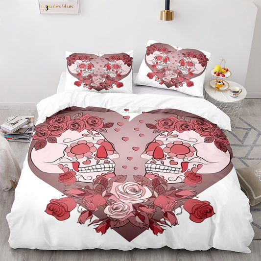 Cutom Duvet Cover Set Pattern Chic Comforter Cover King Size for Teens Adults Bedding Set with Pillowcases  KL3014