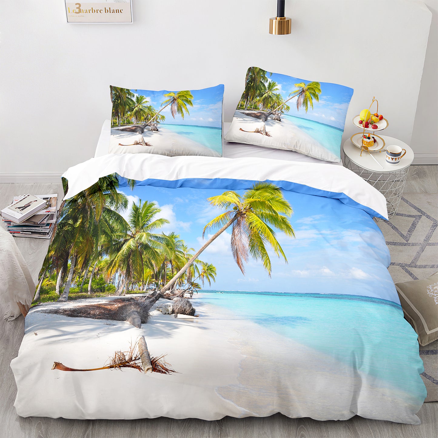 Cutom Duvet Cover Set Pattern Chic Comforter Cover King Size for Teens Adults Bedding Set with Pillowcases  HJ3015