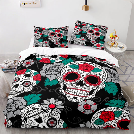 Cutom Duvet Cover Set Pattern Chic Comforter Cover King Size for Teens Adults Bedding Set with Pillowcases  KL3016