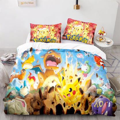 Cutom Duvet Cover Set Pattern Chic Comforter Cover King Size for Teens Adults Bedding Set with Pillowcases  PKQ3017