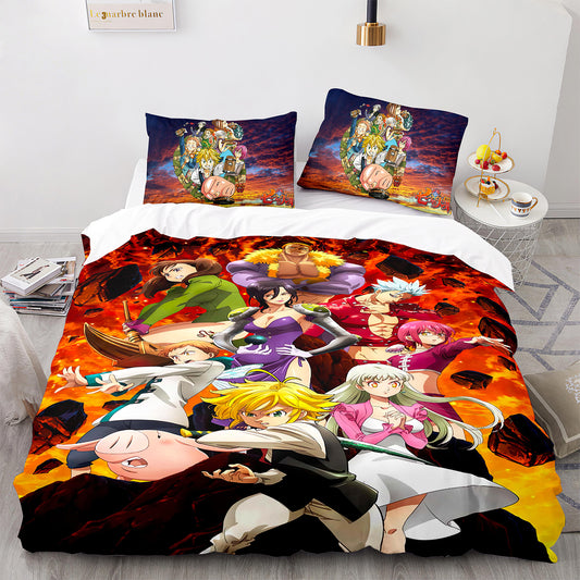 Cutom Duvet Cover Set Pattern Chic Comforter Cover King Size for Teens Adults Bedding Set with Pillowcases  QZZ3017