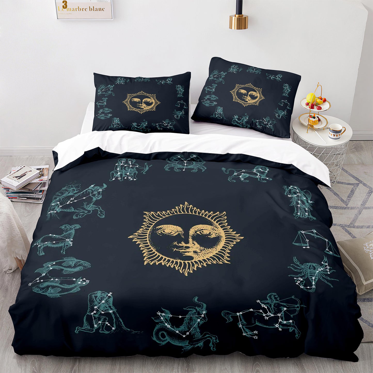 Cutom Duvet Cover Set Pattern Chic Comforter Cover King Size for Teens Adults Bedding Set with Pillowcases  SEXZ3017