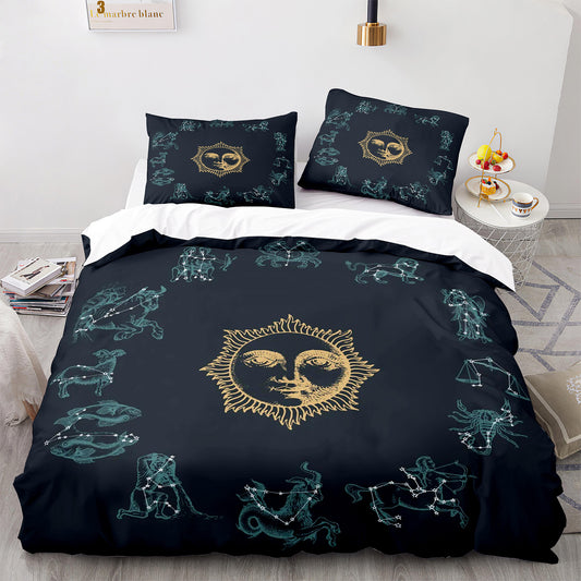 Cutom Duvet Cover Set Pattern Chic Comforter Cover King Size for Teens Adults Bedding Set with Pillowcases  SEXZ3017
