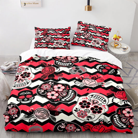 Cutom Duvet Cover Set Pattern Chic Comforter Cover King Size for Teens Adults Bedding Set with Pillowcases  KL3018