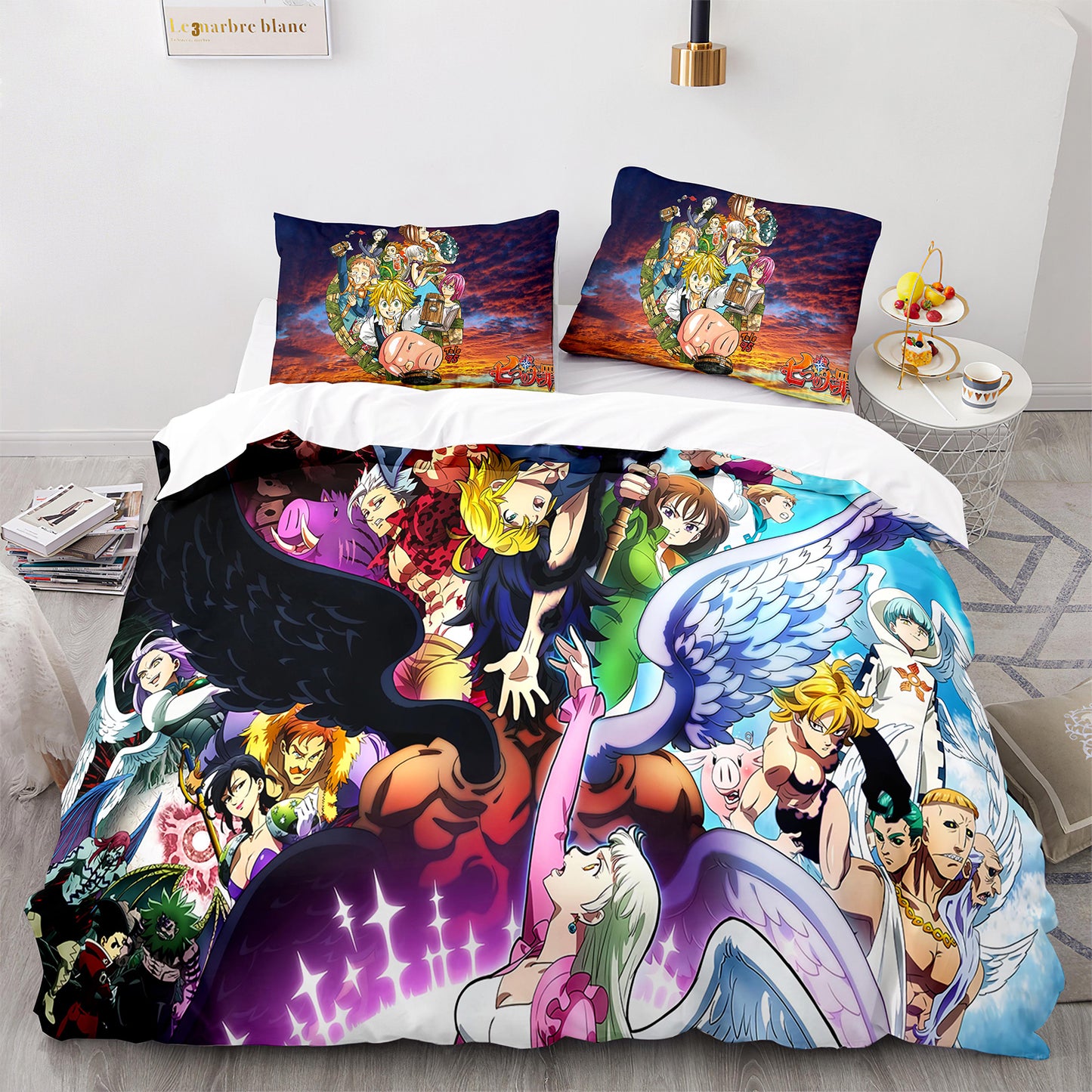 Cutom Duvet Cover Set Pattern Chic Comforter Cover King Size for Teens Adults Bedding Set with Pillowcases  QZZ3018