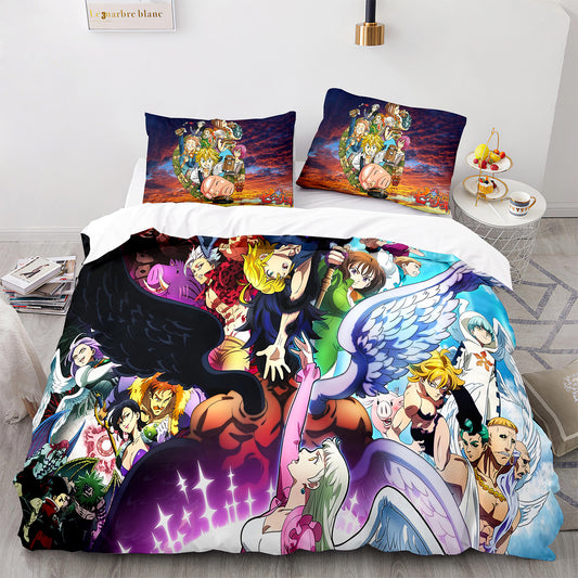 Cutom Duvet Cover Set Pattern Chic Comforter Cover King Size for Teens Adults Bedding Set with Pillowcases  QZZ3018