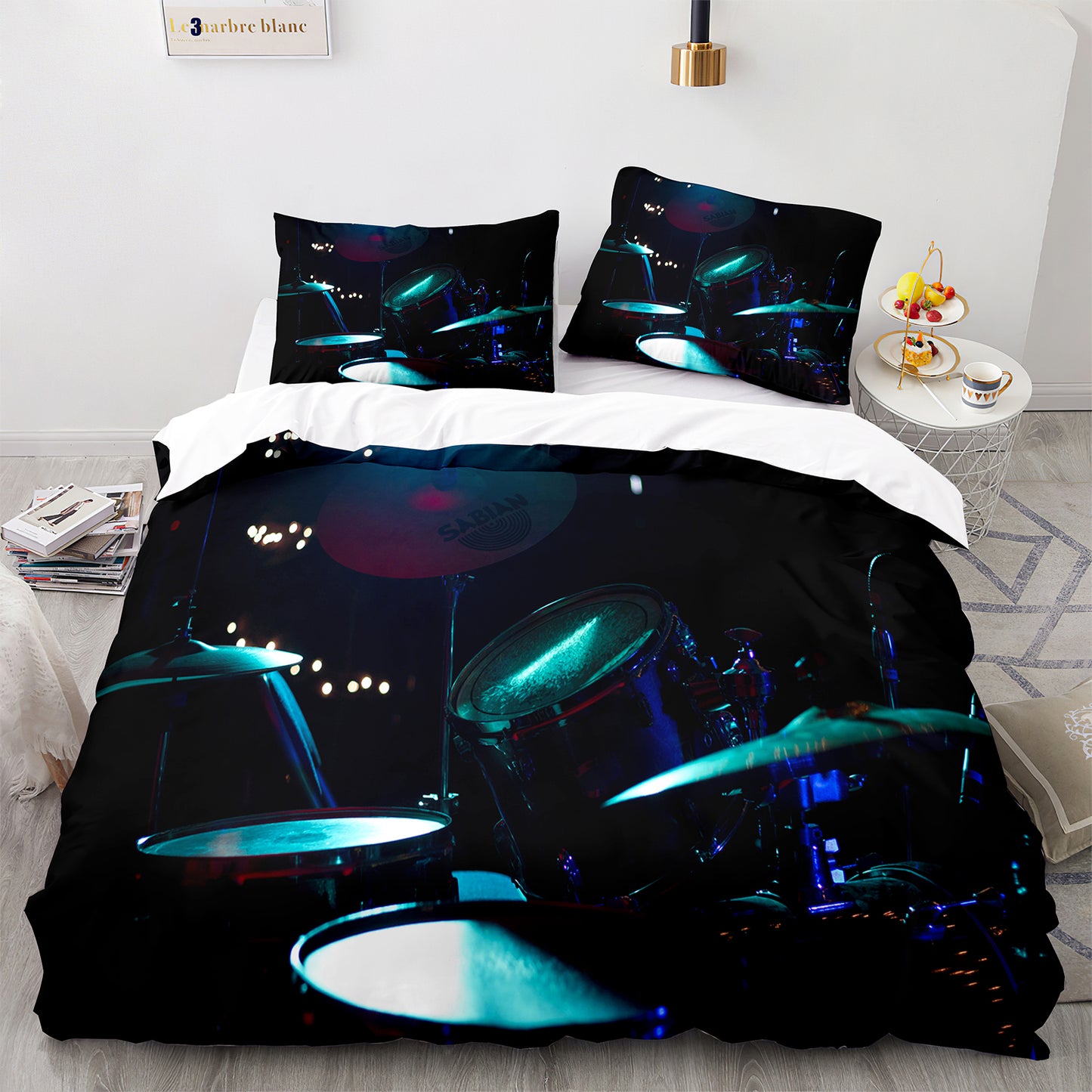 Cutom Duvet Cover Set Pattern Chic Comforter Cover King Size for Teens Adults Bedding Set with Pillowcases  JZG3018