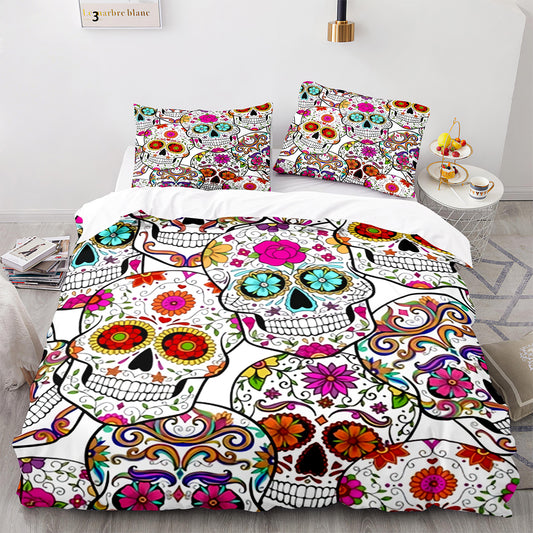 Cutom Duvet Cover Set Pattern Chic Comforter Cover King Size for Teens Adults Bedding Set with Pillowcases  KL3019