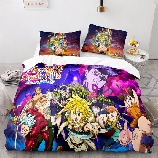 Cutom Duvet Cover Set Pattern Chic Comforter Cover King Size for Teens Adults Bedding Set with Pillowcases  QZZ3019