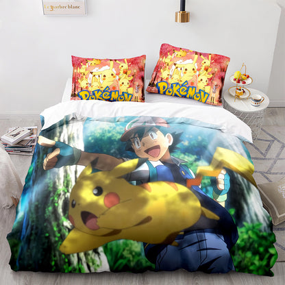 Cutom Duvet Cover Set Pattern Chic Comforter Cover King Size for Teens Adults Bedding Set with Pillowcases  PKQ3019