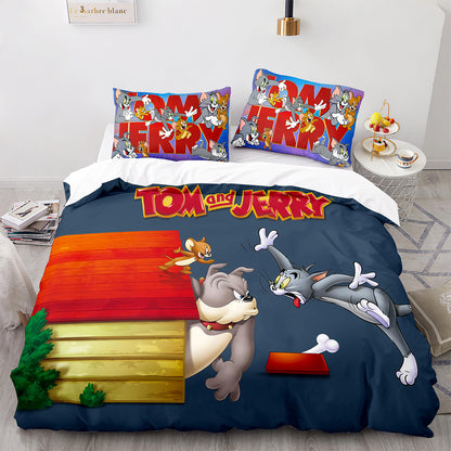 Cutom Duvet Cover Set Pattern Chic Comforter Cover King Size for Teens Adults Bedding Set with Pillowcases  MHLS3019