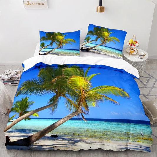 Cutom Duvet Cover Set Pattern Chic Comforter Cover King Size for Teens Adults Bedding Set with Pillowcases  HJ3020