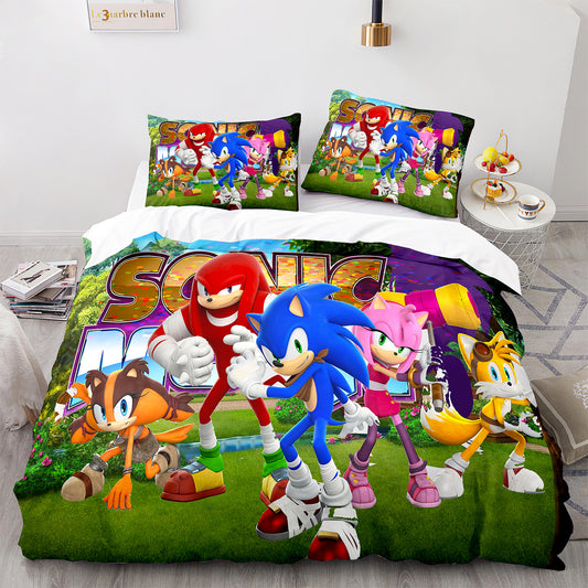 Cutom Duvet Cover Set Pattern Chic Comforter Cover King Size for Teens Adults Bedding Set with Pillowcases  SNK3020