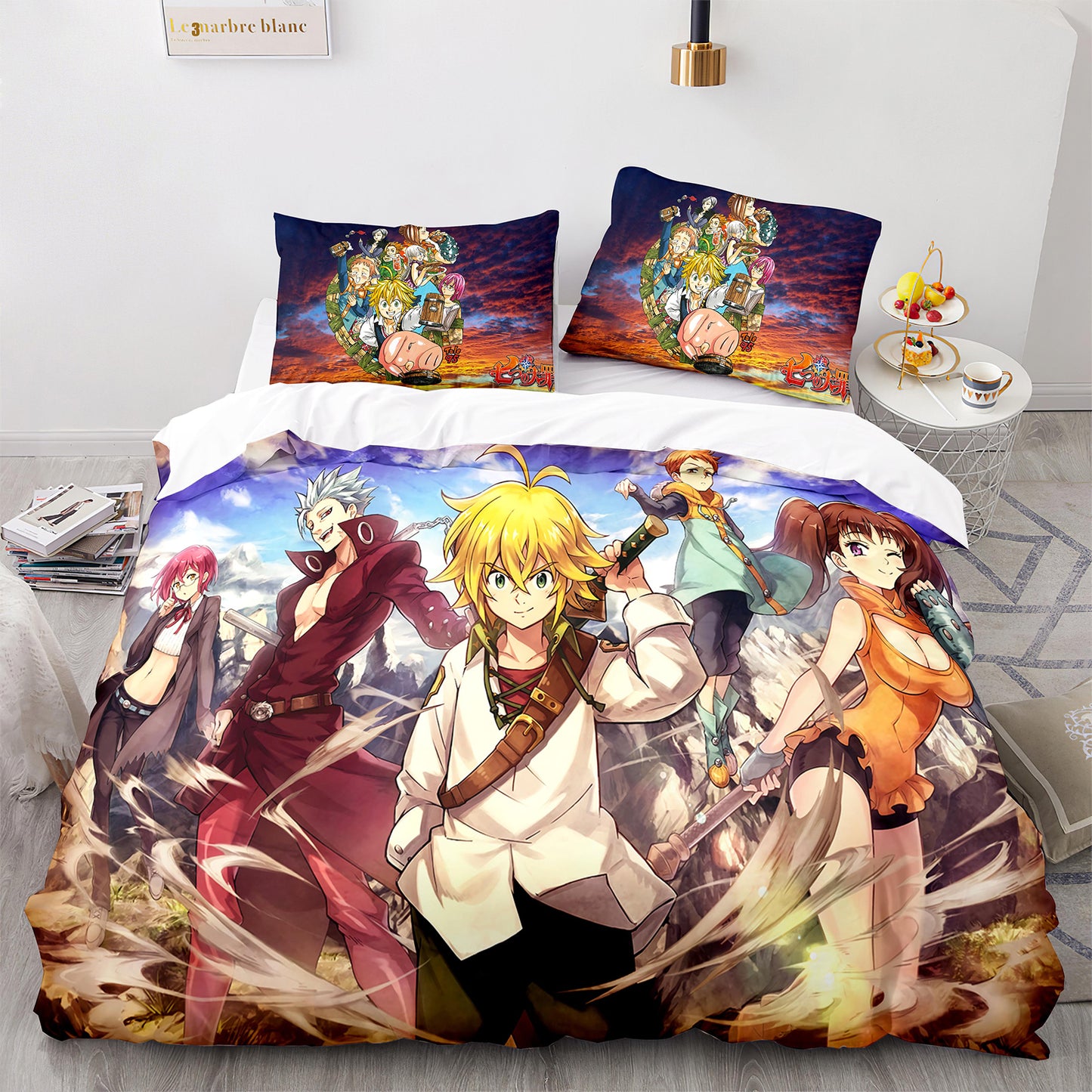 Cutom Duvet Cover Set Pattern Chic Comforter Cover King Size for Teens Adults Bedding Set with Pillowcases  QZZ3020