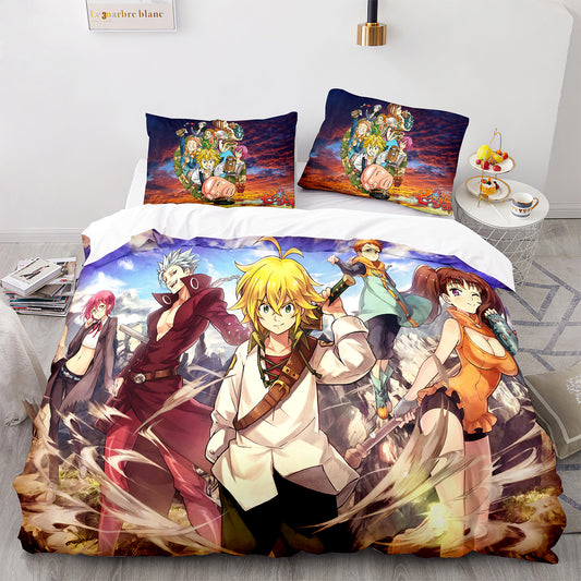 Cutom Duvet Cover Set Pattern Chic Comforter Cover King Size for Teens Adults Bedding Set with Pillowcases  QZZ3020