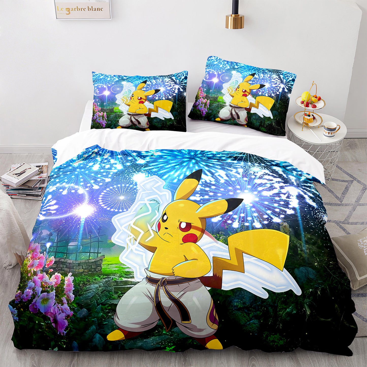 Cutom Duvet Cover Set Pattern Chic Comforter Cover King Size for Teens Adults Bedding Set with Pillowcases  PKQ3023