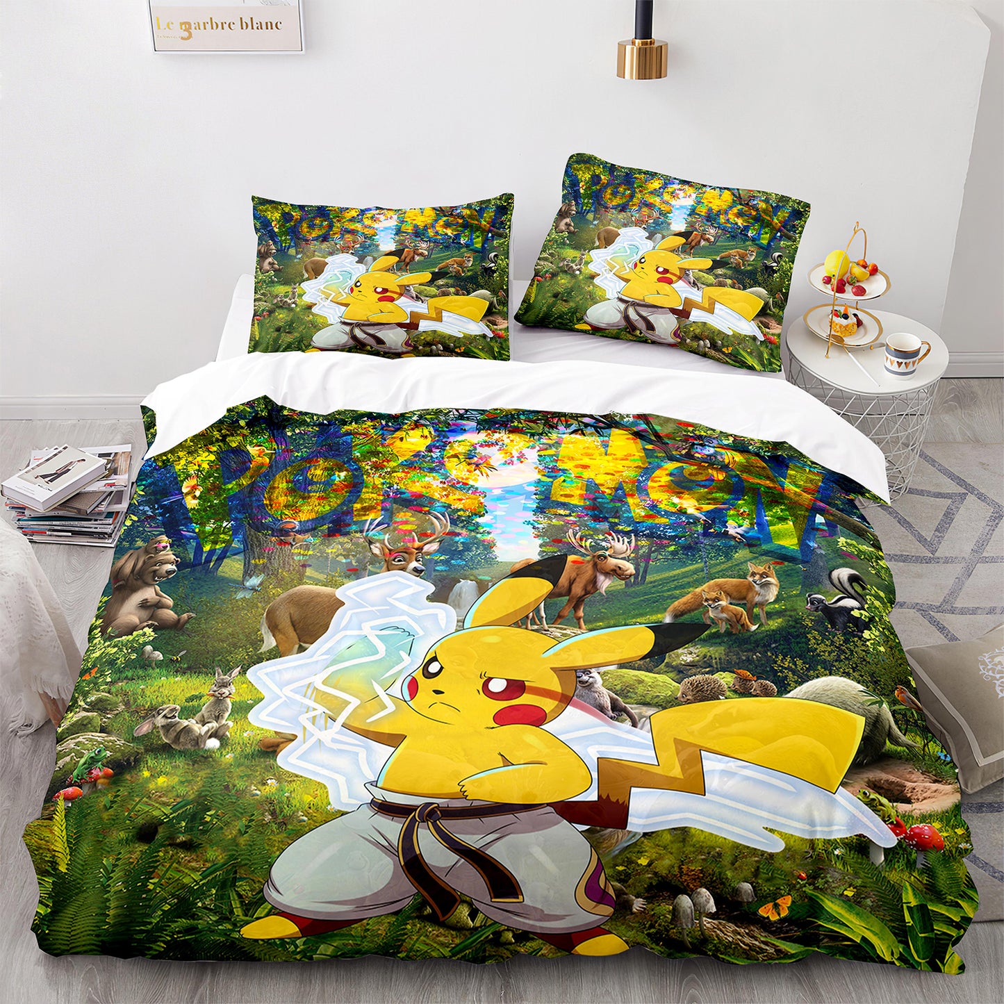 Cutom Duvet Cover Set Pattern Chic Comforter Cover King Size for Teens Adults Bedding Set with Pillowcases  PKQ3026