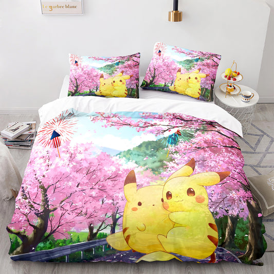 Cutom Duvet Cover Set Pattern Chic Comforter Cover King Size for Teens Adults Bedding Set with Pillowcases  PKQ3027