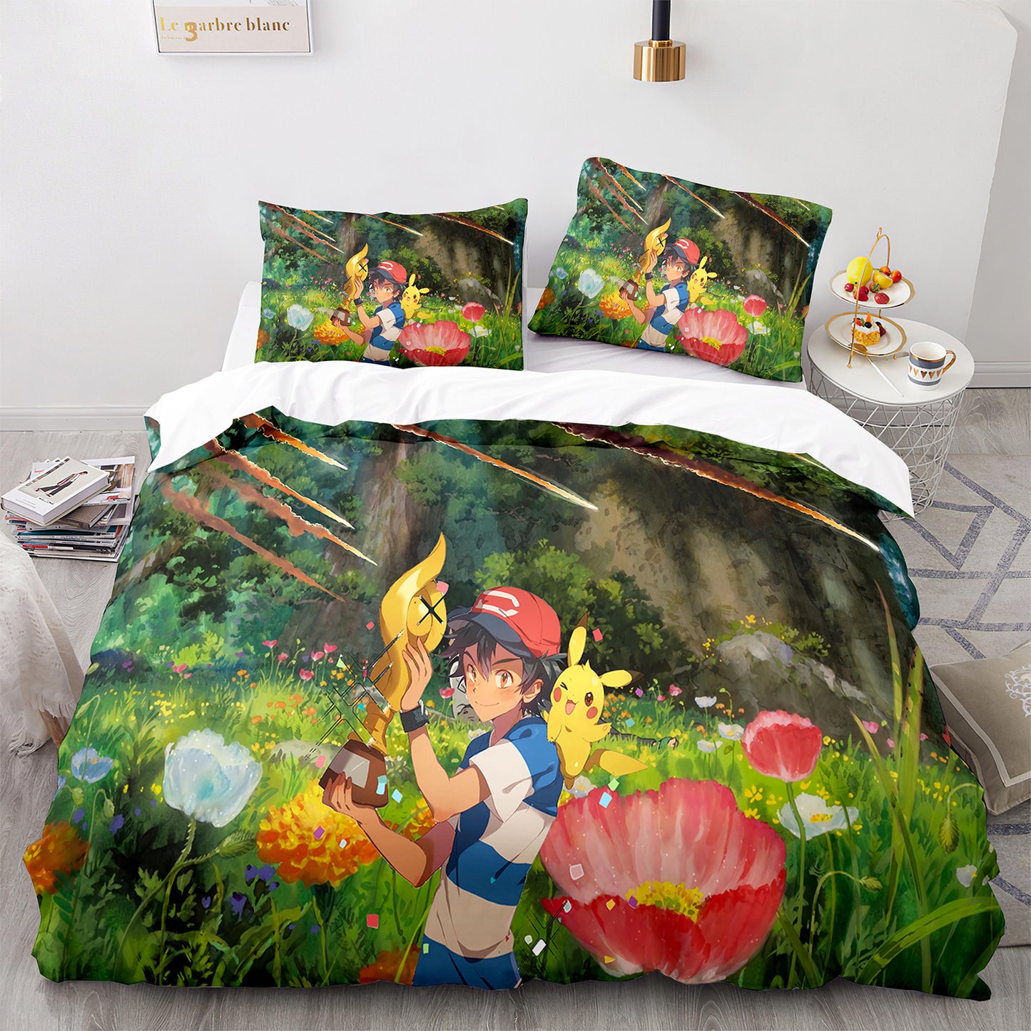 Cutom Duvet Cover Set Pattern Chic Comforter Cover King Size for Teens Adults Bedding Set with Pillowcases  PKQ3028