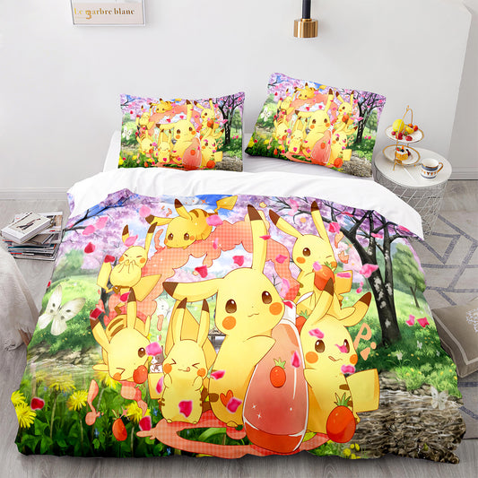 Cutom Duvet Cover Set Pattern Chic Comforter Cover King Size for Teens Adults Bedding Set with Pillowcases  PKQ3029