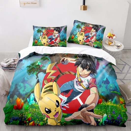 Cutom Duvet Cover Set Pattern Chic Comforter Cover King Size for Teens Adults Bedding Set with Pillowcases  PKQ3031