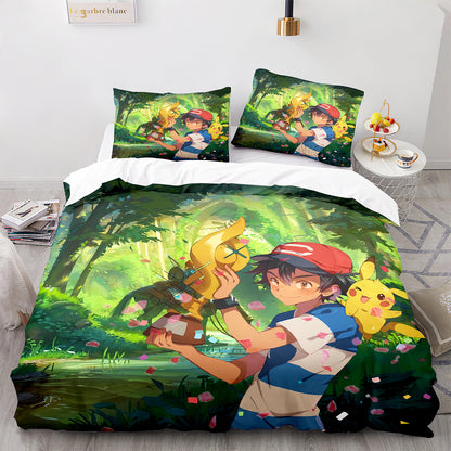 Cutom Duvet Cover Set Pattern Chic Comforter Cover King Size for Teens Adults Bedding Set with Pillowcases  PKQ3032